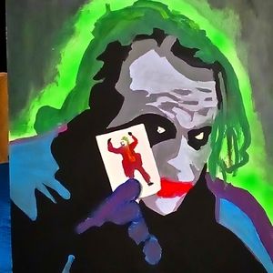 Hand Painted Heath Ledger Joker.
